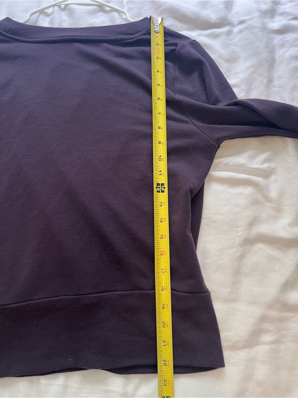 Athleta Women’s Recharge Sweatshirt Cross Front Purple Plum Iris Size Small - Picture 10 of 10